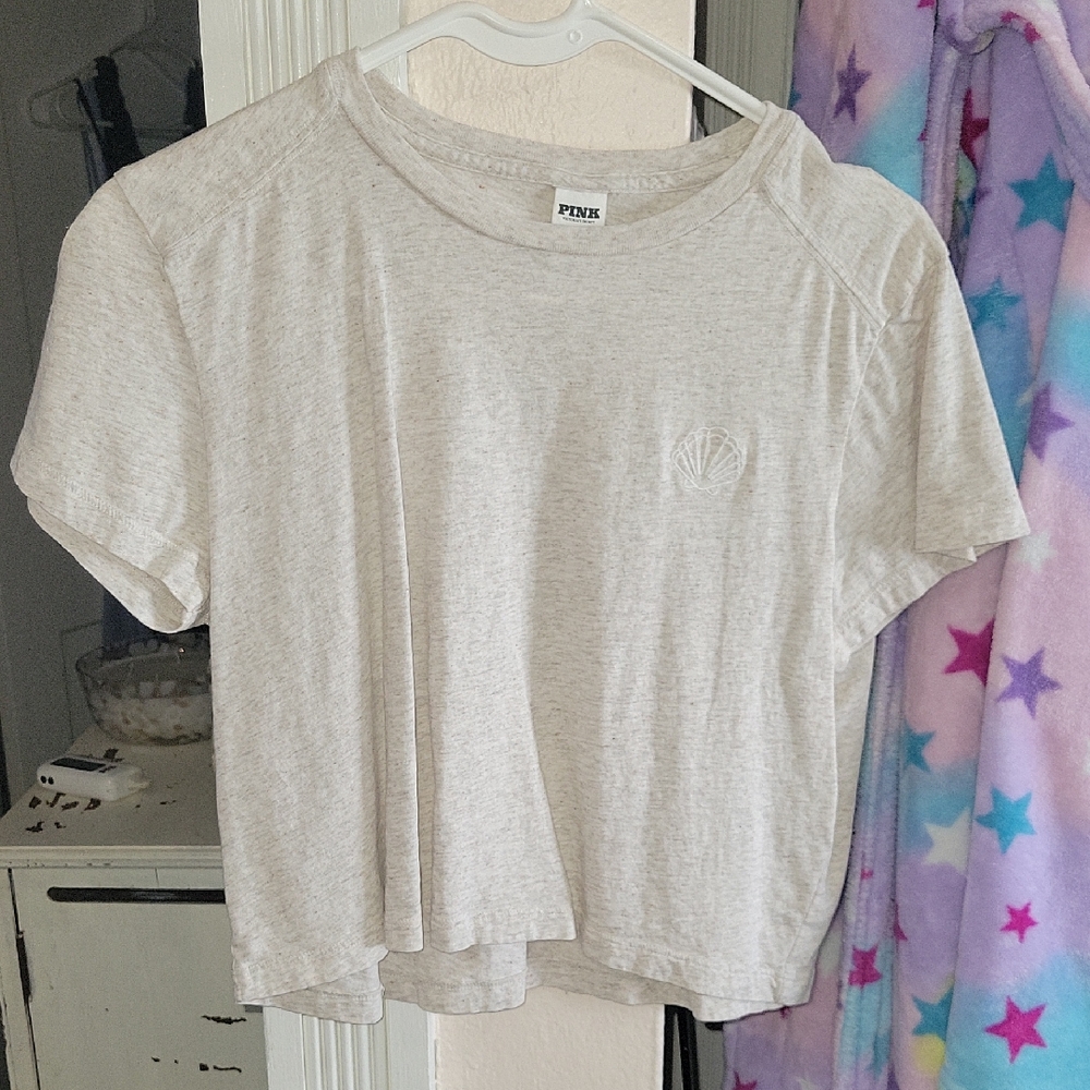 PINK Victoria's Secret Sand Crop Top, Medium